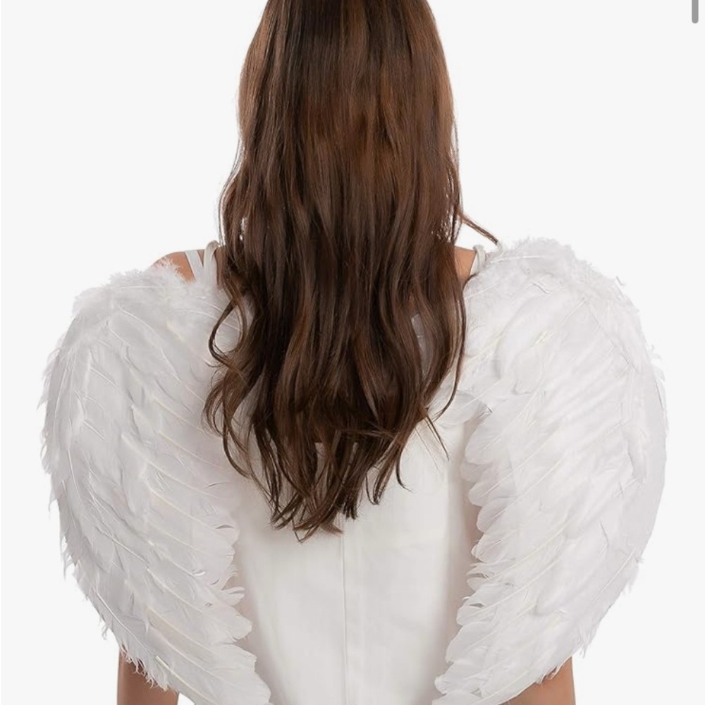 White Angel Wings Costume Accessory